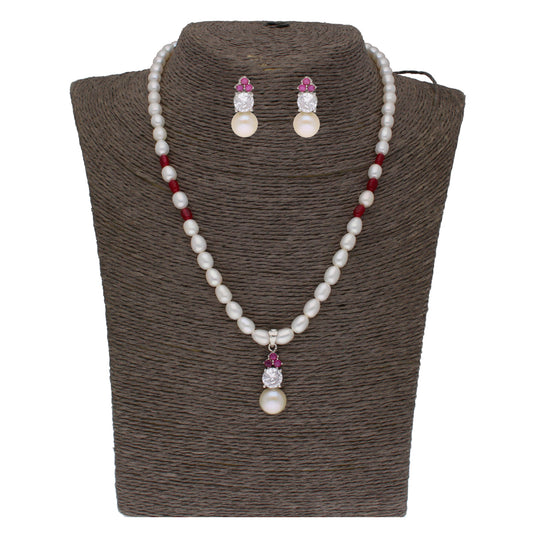 J Pearls Trendy Pearl Pendant Set - Real Pearl Jewelry - Grab2buy