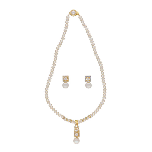 J Pearls Exclusive Pearl Set - Real Pearl Jewelry - Grab2buy