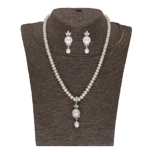 J Pearls Fashionable Pearl Pendant Set - Real Pearl Jewelry - Grab2buy