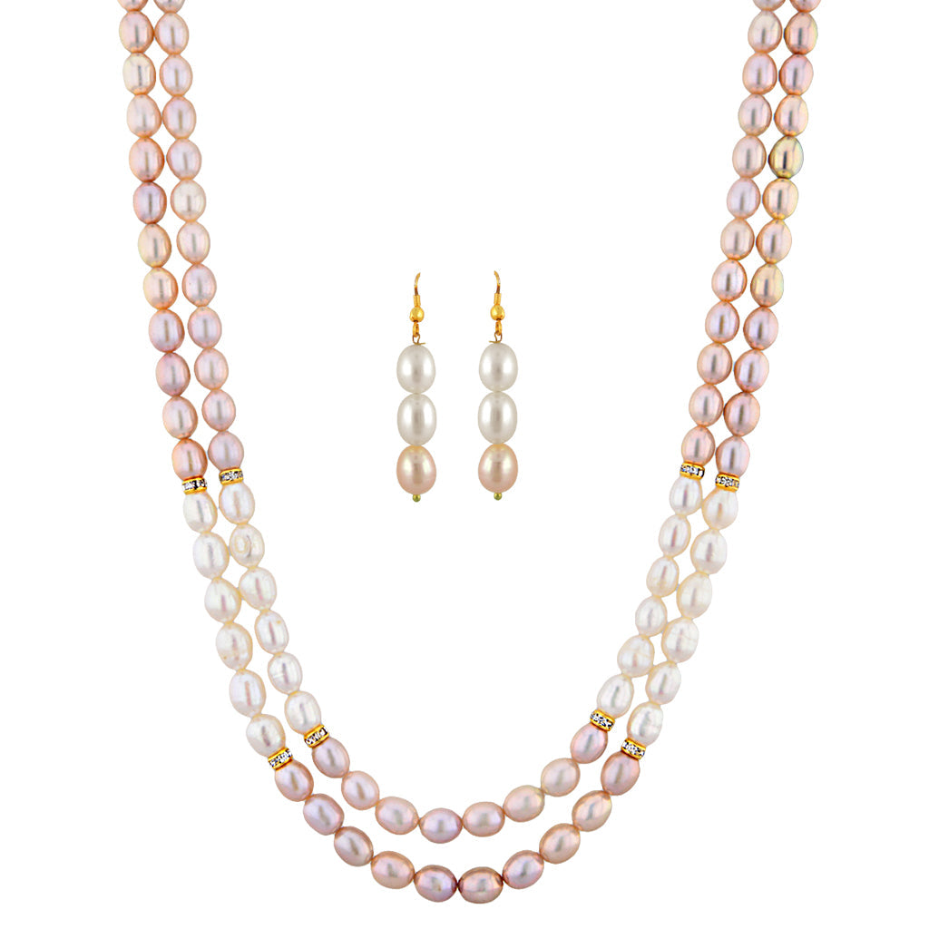 J Pearls Crusty Pearl Necklace Set - Real Pearl Jewelry - Grab2buy