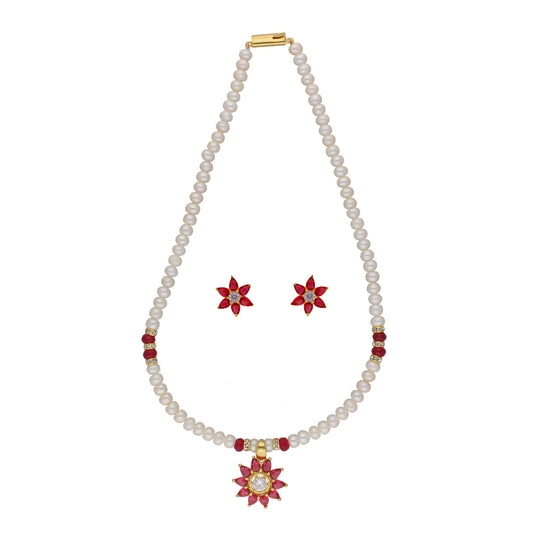 J Pearls Abdhija 1 Line Pearl Sets - Real Pearl Jewelry - Grab2buy