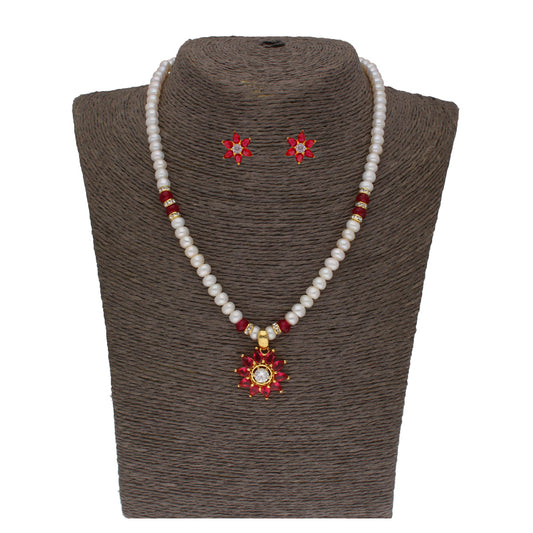 J Pearls Abdhija 1 Line Pearl Sets - Real Pearl Jewelry - Grab2buy