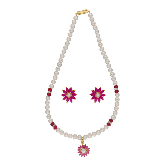 J Pearls Navishka 1 Line Pearl Sets - Real Pearl Jewelry - Grab2buy