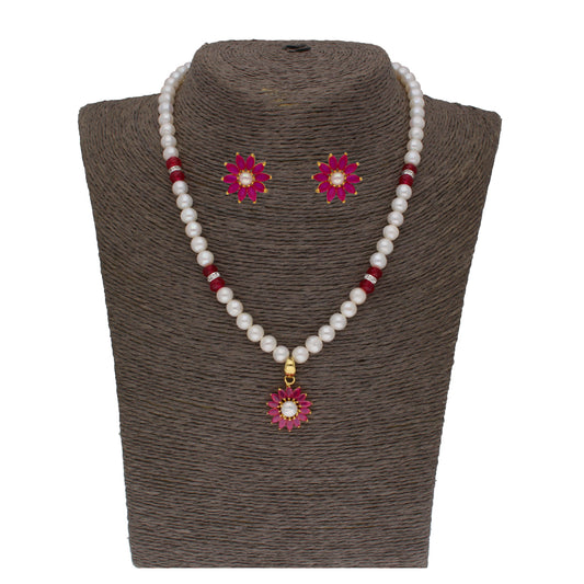 J Pearls Navishka 1 Line Pearl Sets - Real Pearl Jewelry - Grab2buy