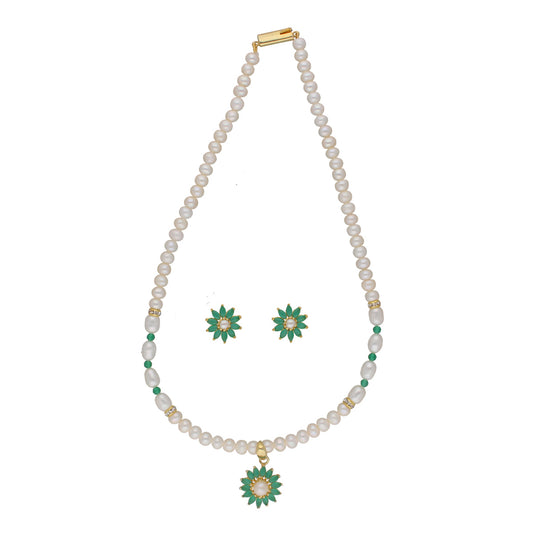 J Pearls Bahupuspa 1 Line Pearl Sets - Real Pearl Jewelry - Grab2buy