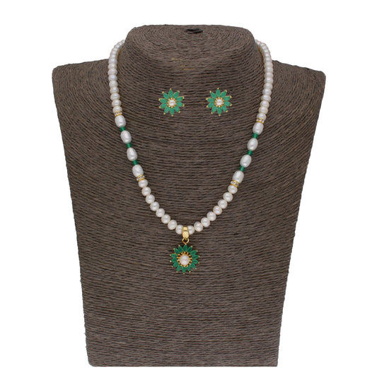J Pearls Bahupuspa 1 Line Pearl Sets - Real Pearl Jewelry - Grab2buy