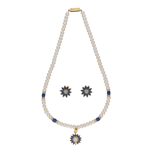 J Pearls Eeshika 1 Line Pearl Sets - Real Pearl Jewelry - Grab2buy