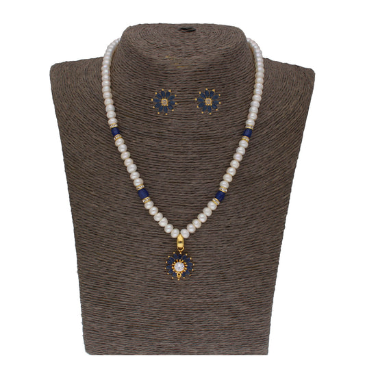J Pearls Eeshika 1 Line Pearl Sets - Real Pearl Jewelry - Grab2buy