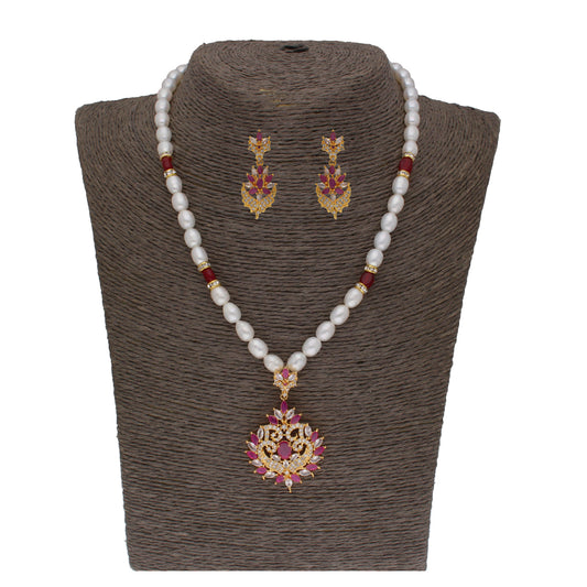 J Pearls Dheeksha 1 Line Pearl Sets - Real Pearl Jewelry - Grab2buy