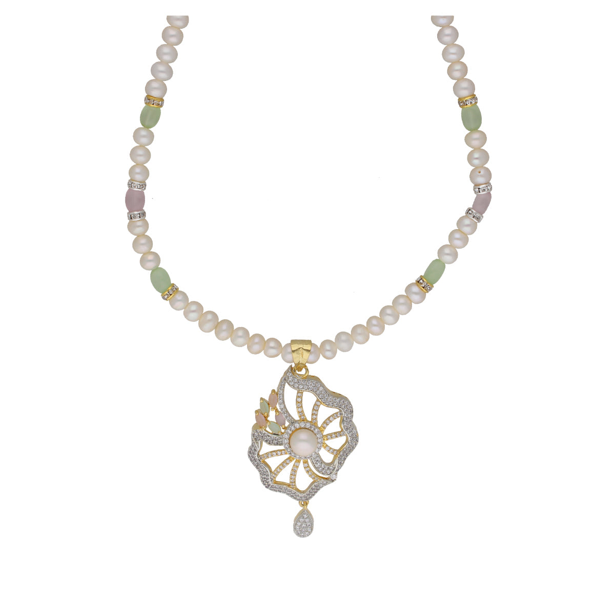 J Pearls Dheivavadivu 1 Line Pearl Sets - Real Pearl Jewelry - Grab2buy