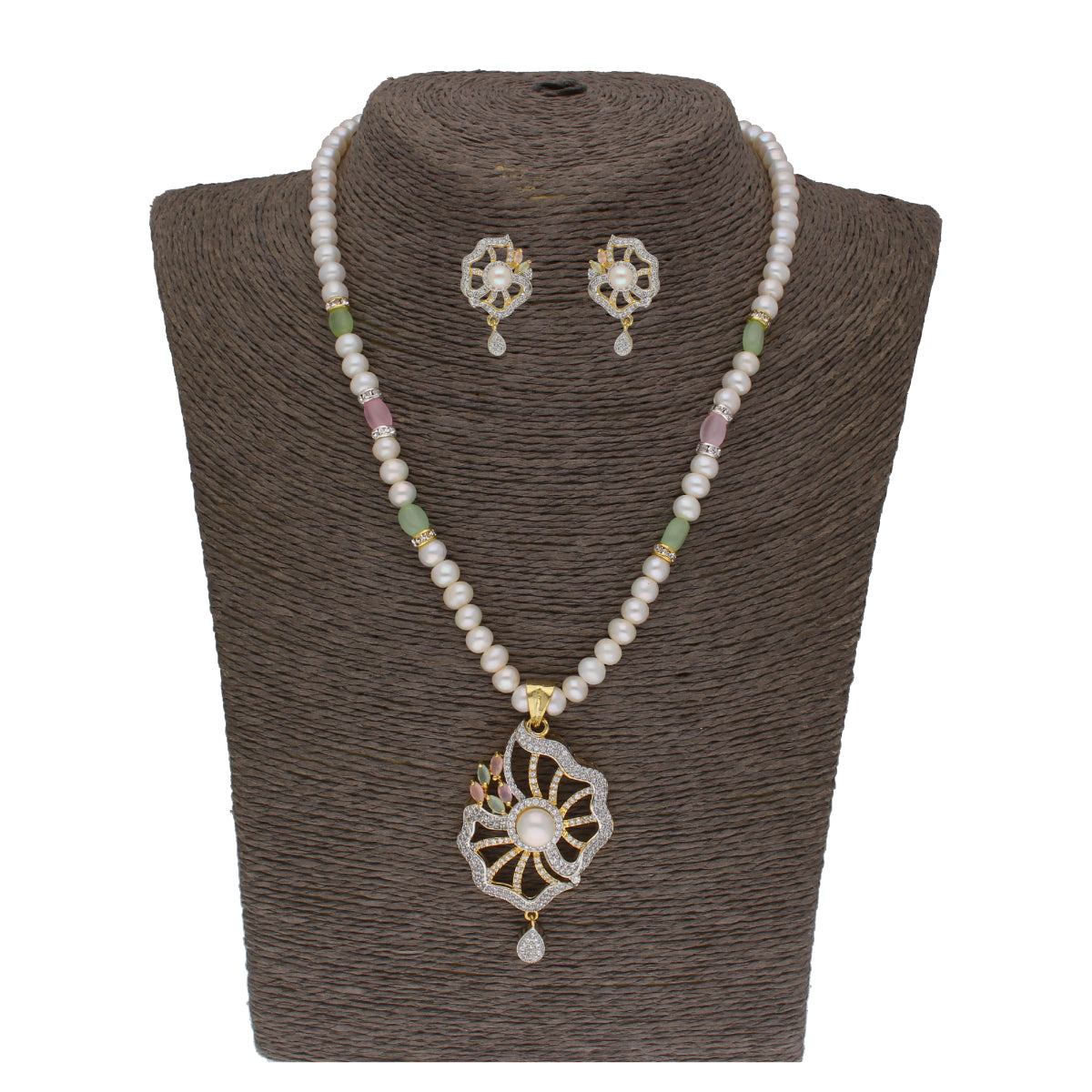 J Pearls Dheivavadivu 1 Line Pearl Sets - Real Pearl Jewelry - Grab2buy