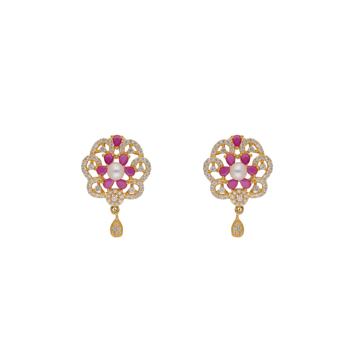 J Pearls Krishna 1 Line Pearl Sets - Real Pearl Jewelry - Swadesiicart