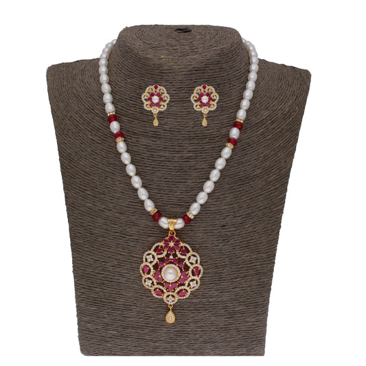 J Pearls Krishna 1 Line Pearl Sets - Real Pearl Jewelry - Grab2buy