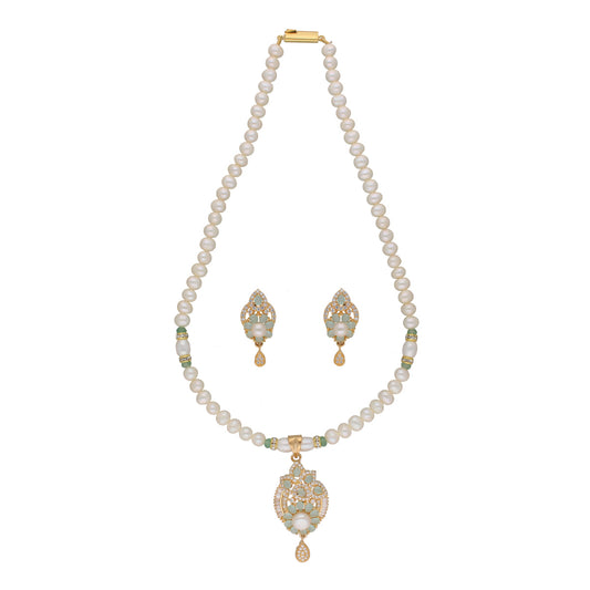 J Pearls Jhanvi 1 Line Pearl Sets - Real Pearl Jewelry - Grab2buy