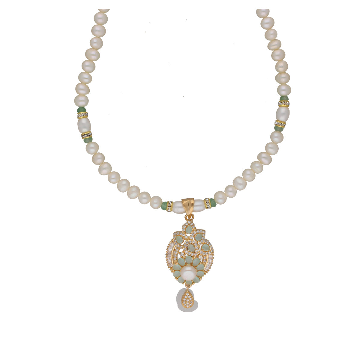 J Pearls Jhanvi 1 Line Pearl Sets - Real Pearl Jewelry - Grab2buy