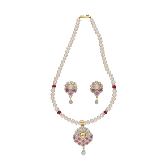 J Pearls Fatehjit 1 Line Pearl Sets - Real Pearl Jewelry - Grab2buy