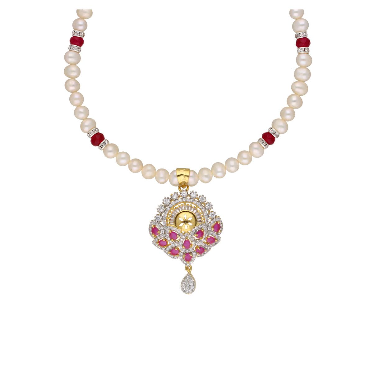 J Pearls Fatehjit 1 Line Pearl Sets - Real Pearl Jewelry - Grab2buy