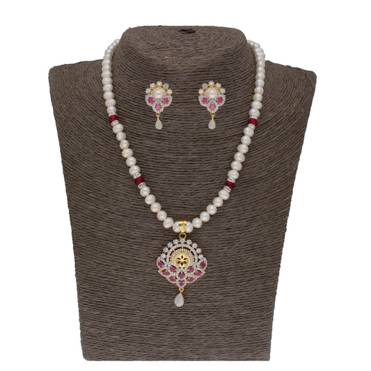 J Pearls Fatehjit 1 Line Pearl Sets - Real Pearl Jewelry - Grab2buy