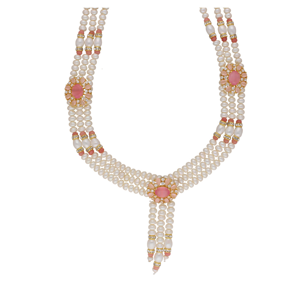J Pearls Eva 3 Lines Pearl Sets - Real Pearl Jewelry - Grab2buy