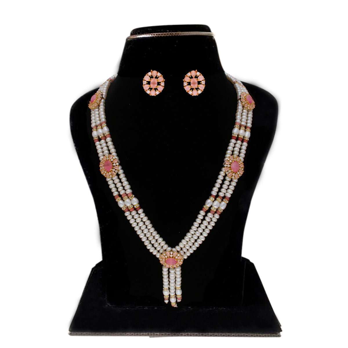 J Pearls Eva 3 Lines Pearl Sets - Real Pearl Jewelry - Grab2buy