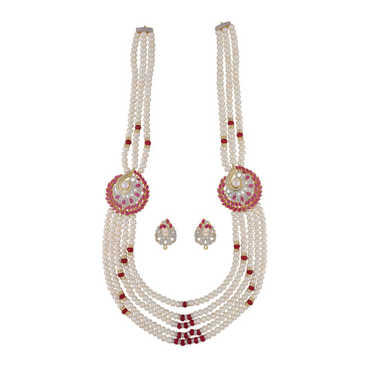 J Pearls Abarna 5 Lines Pearl Sets - Real Pearl Jewelry - Grab2buy