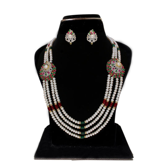 J Pearls Gamini 4 Lines Pearl Sets - Real Pearl Jewelry - Grab2buy