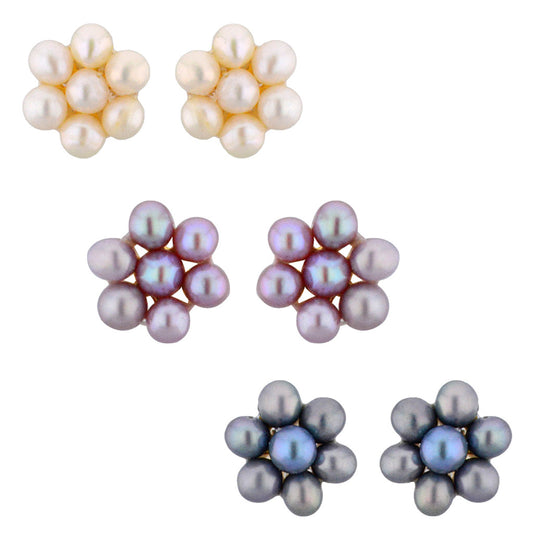 J Pearls Set Of 3 Pair Pearl Earrings - Real Pearl Jewelry - Grab2buy