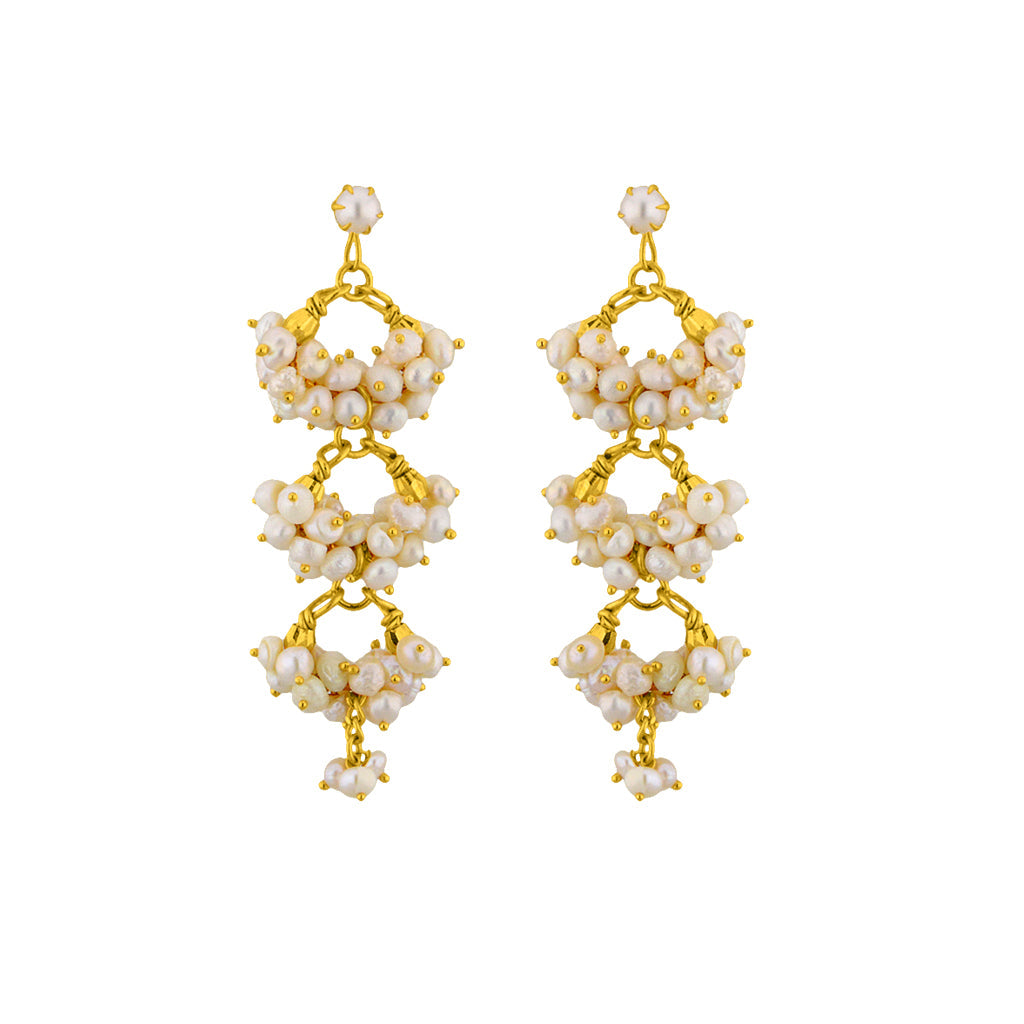 J Pearls Triple Hangings - Real Pearl Jewelry - Grab2buy