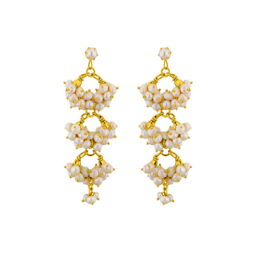 J Pearls Triple Hangings - Real Pearl Jewelry - Grab2buy
