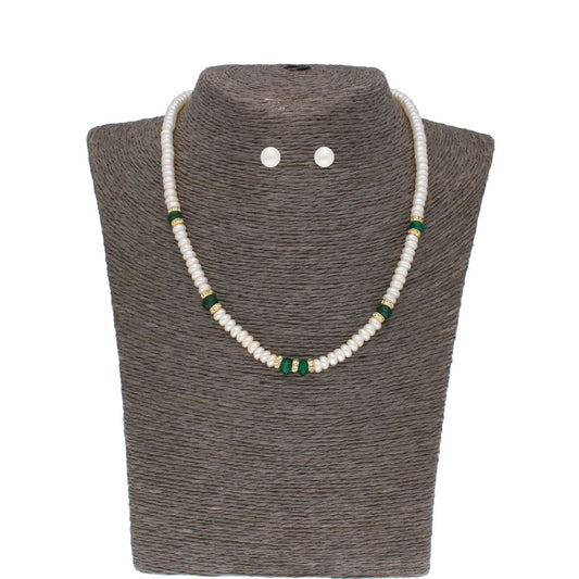 J Pearls Abharika 1 Line Pearl Set - Real Pearl Jewelry - Grab2buy