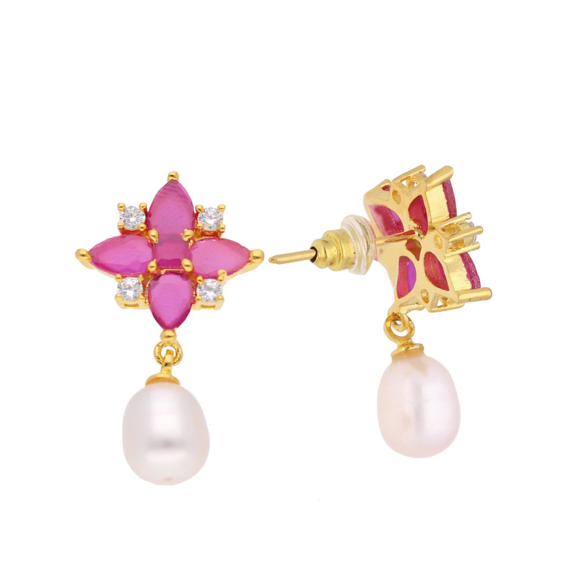 J Pearls Navishka Pearl Earrings - Real Pearl Jewelry - Grab2buy