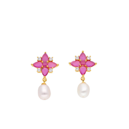 J Pearls Navishka Pearl Earrings - Real Pearl Jewelry - Grab2buy