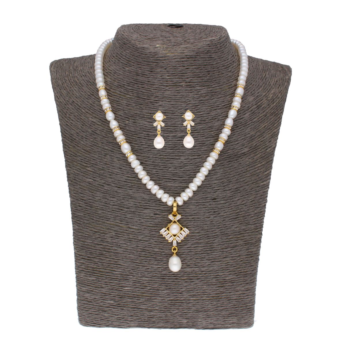 J Pearls Yashvi Pearl Set - Real Pearl Jewelry - Grab2buy