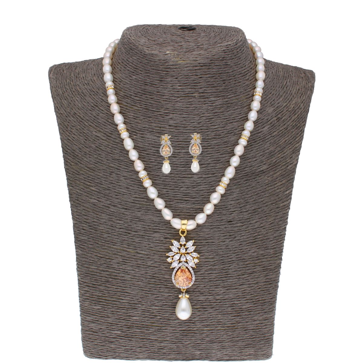 J Pearls Baani Pearl Set - Real Pearl Jewelry - Grab2buy