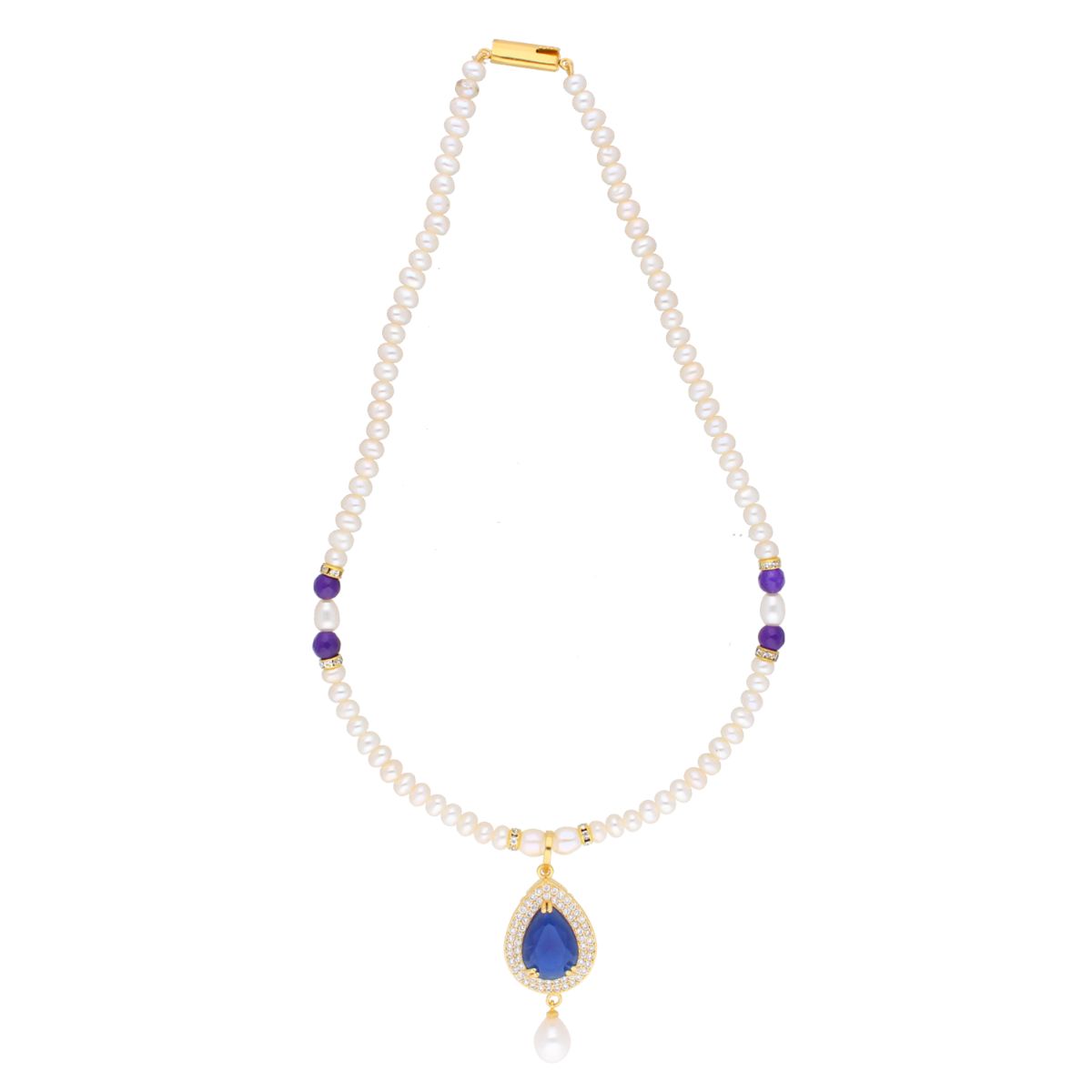 J Pearls Jaanvi Pearl Set - Real Pearl Jewelry - Grab2buy