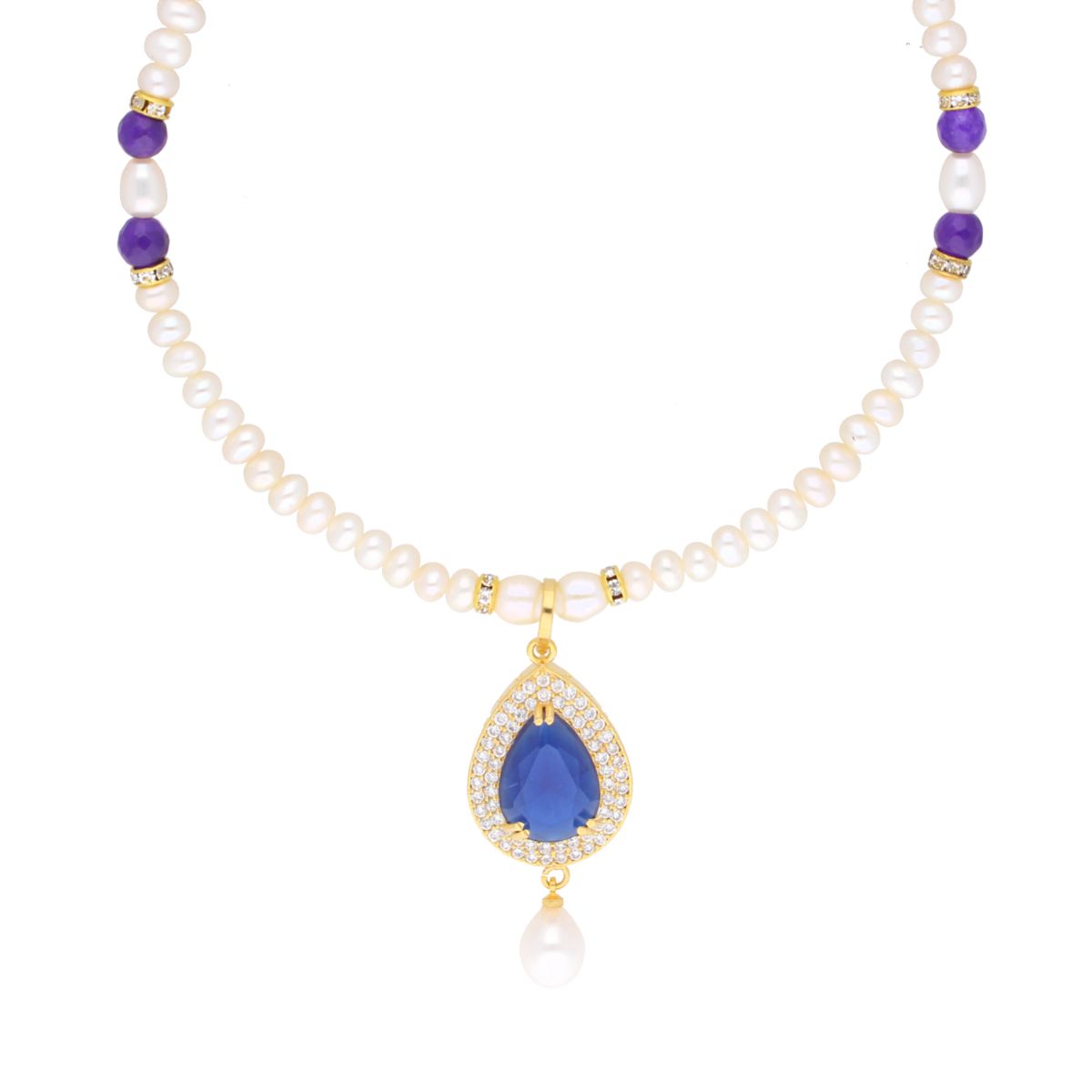 J Pearls Jaanvi Pearl Set - Real Pearl Jewelry - Grab2buy