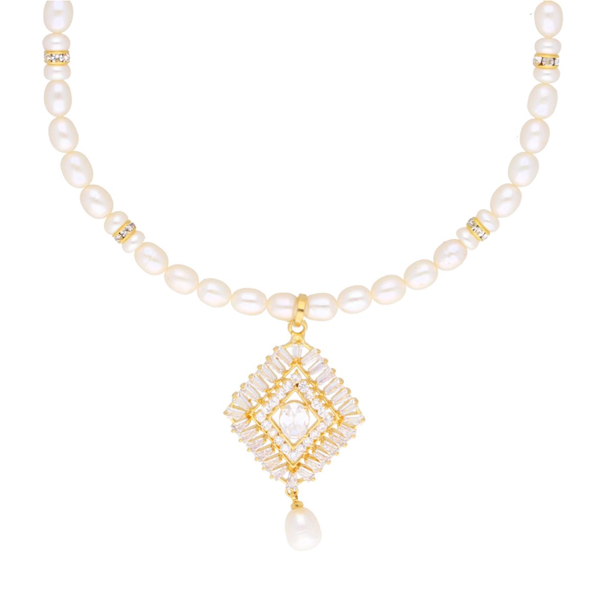 J Pearls Abarna Pearl Set - Real Pearl Jewelry - Grab2buy