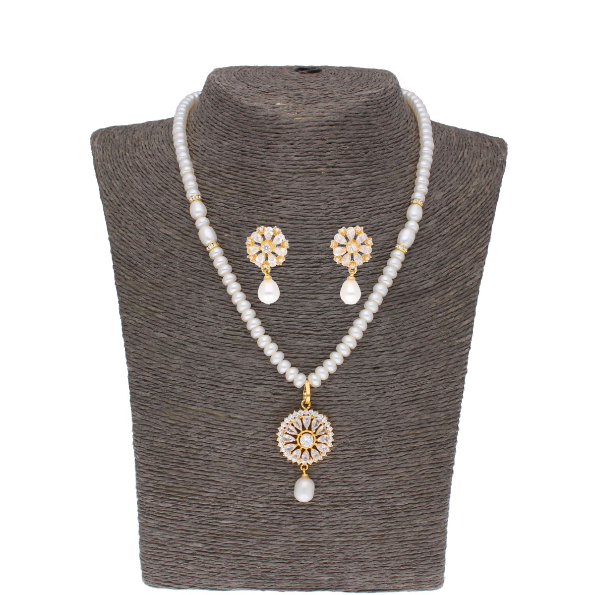 J Pearls Baheera Pearl Set - Real Pearl Jewelry - Grab2buy
