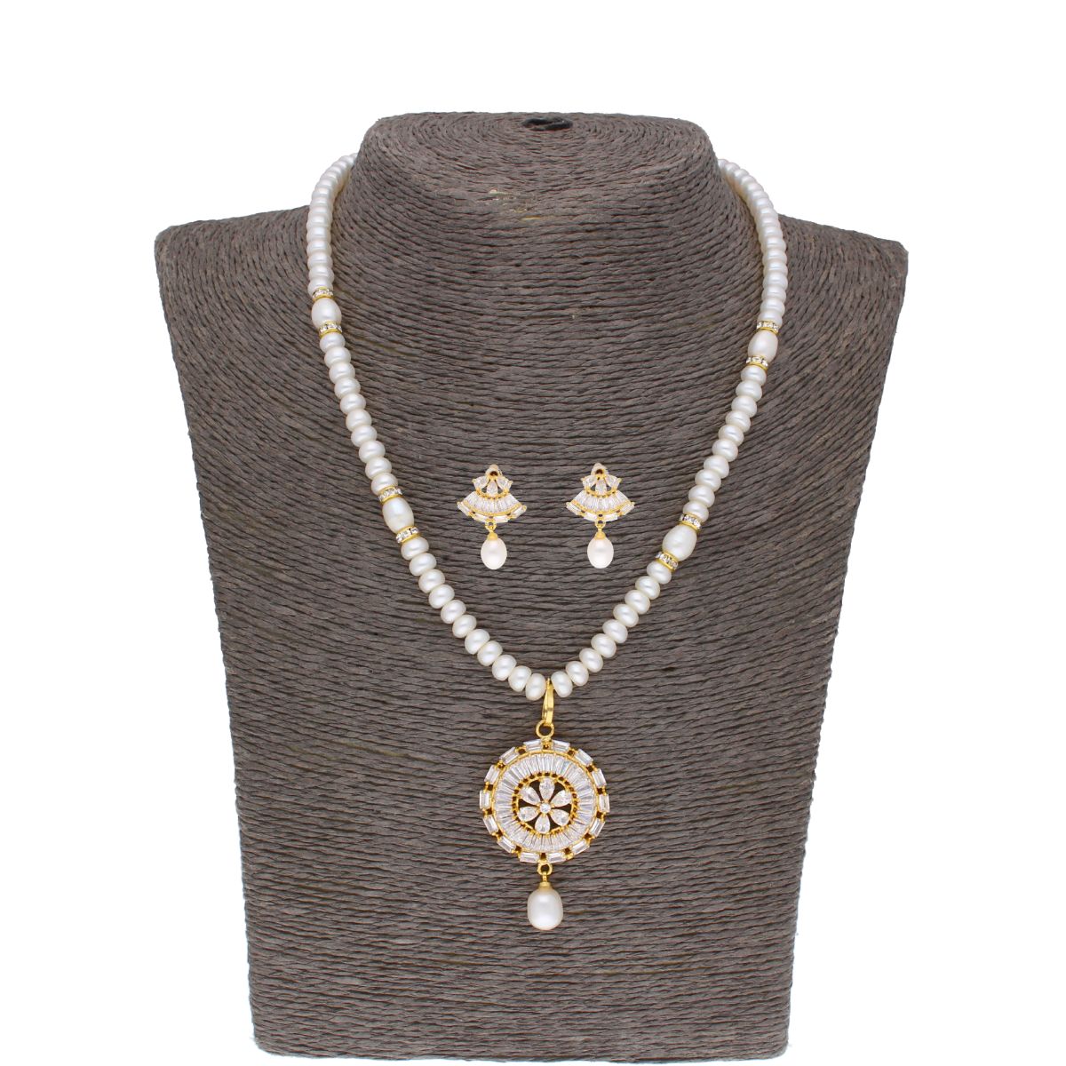 J Pearls Dharna Pearl Set - Real Pearl Jewelry - Grab2buy