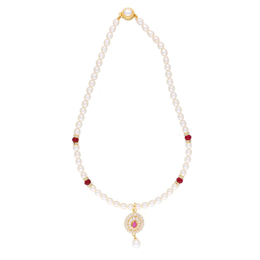 J Pearls Haarshini Pearl Set - Real Pearl Jewelry - Grab2buy