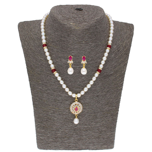 J Pearls Haarshini Pearl Set - Real Pearl Jewelry - Grab2buy