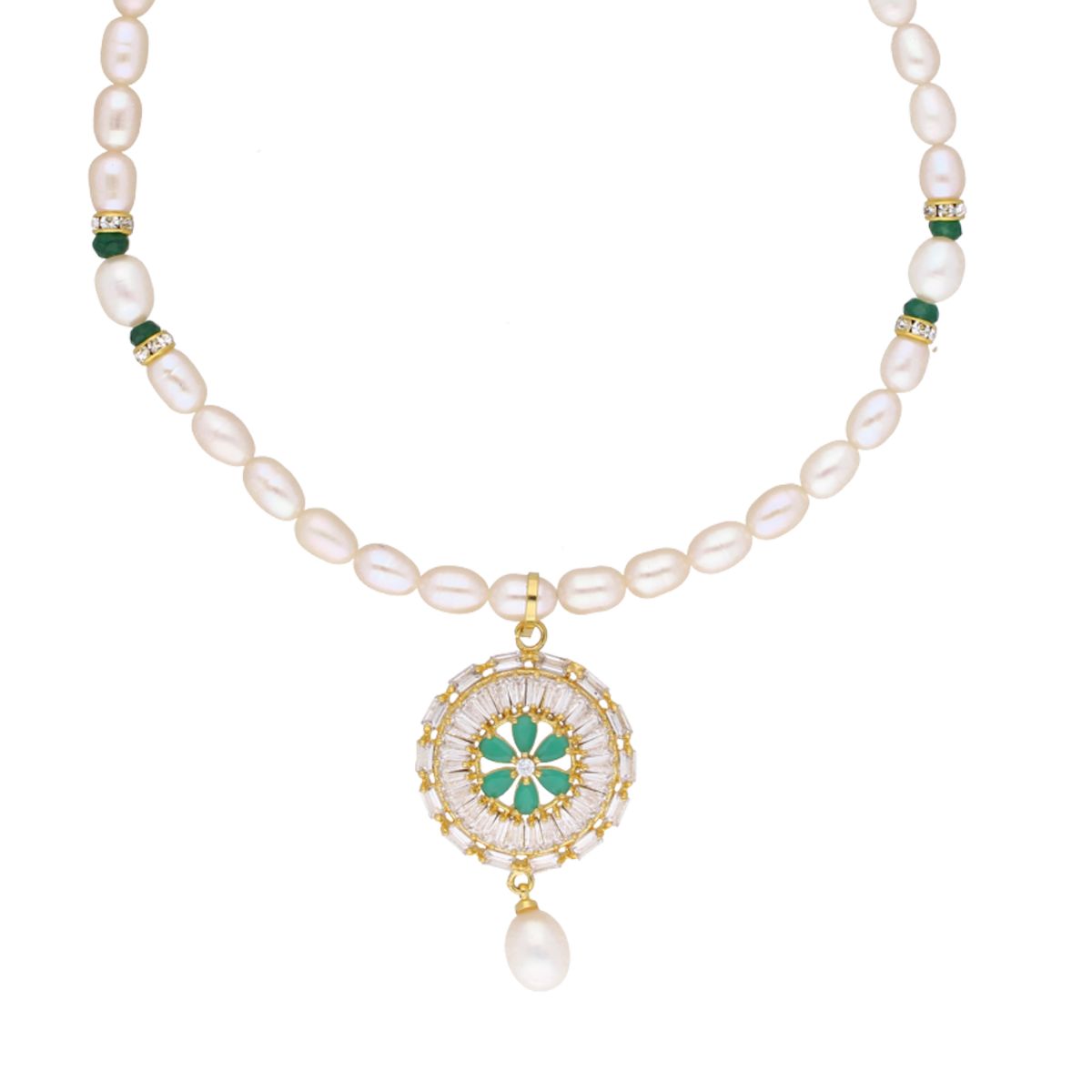 J Pearls Theertha Pearl Set - Real Pearl Jewelry - Grab2buy