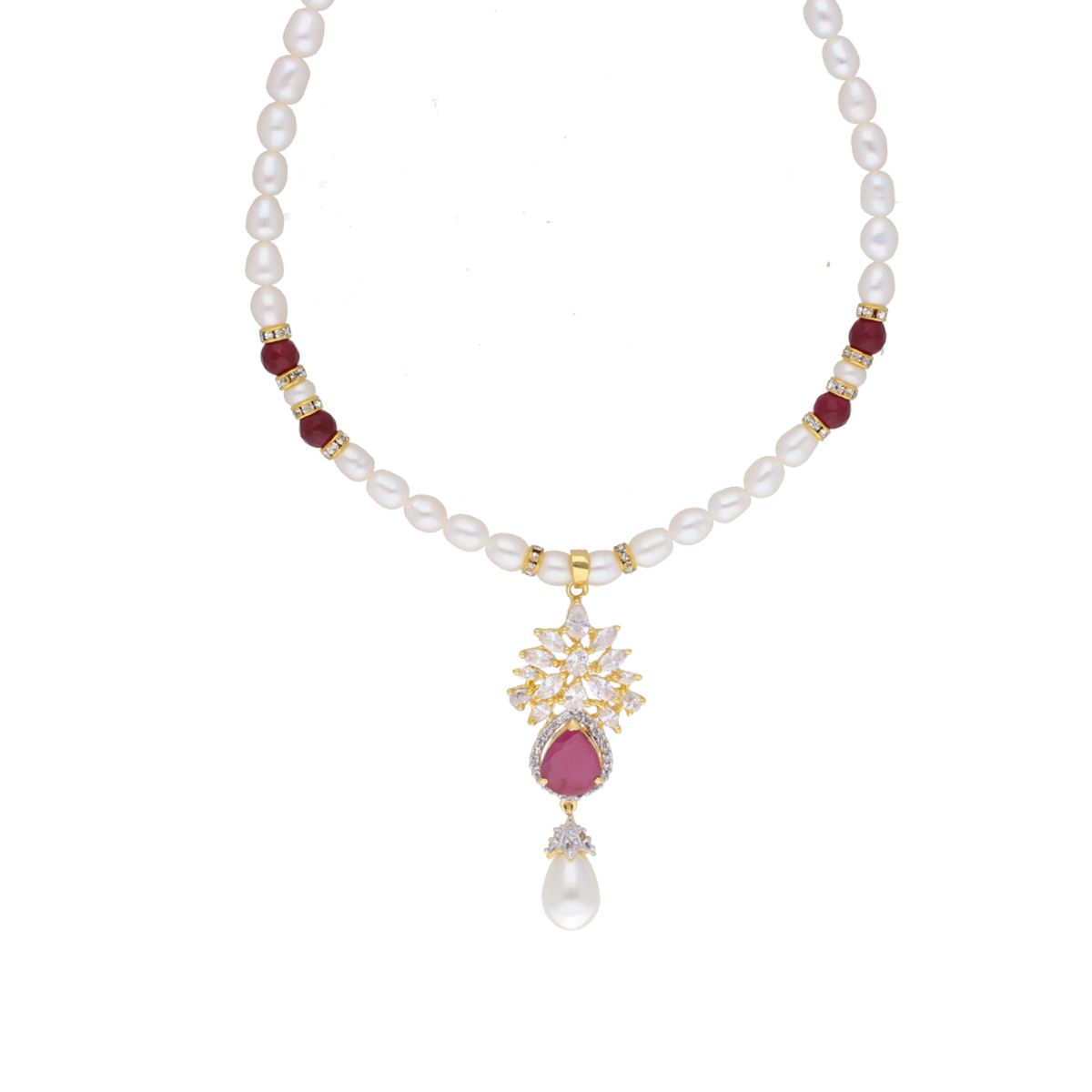 J Pearls Navishka Pearl Set - Real Pearl Jewelry - Grab2buy