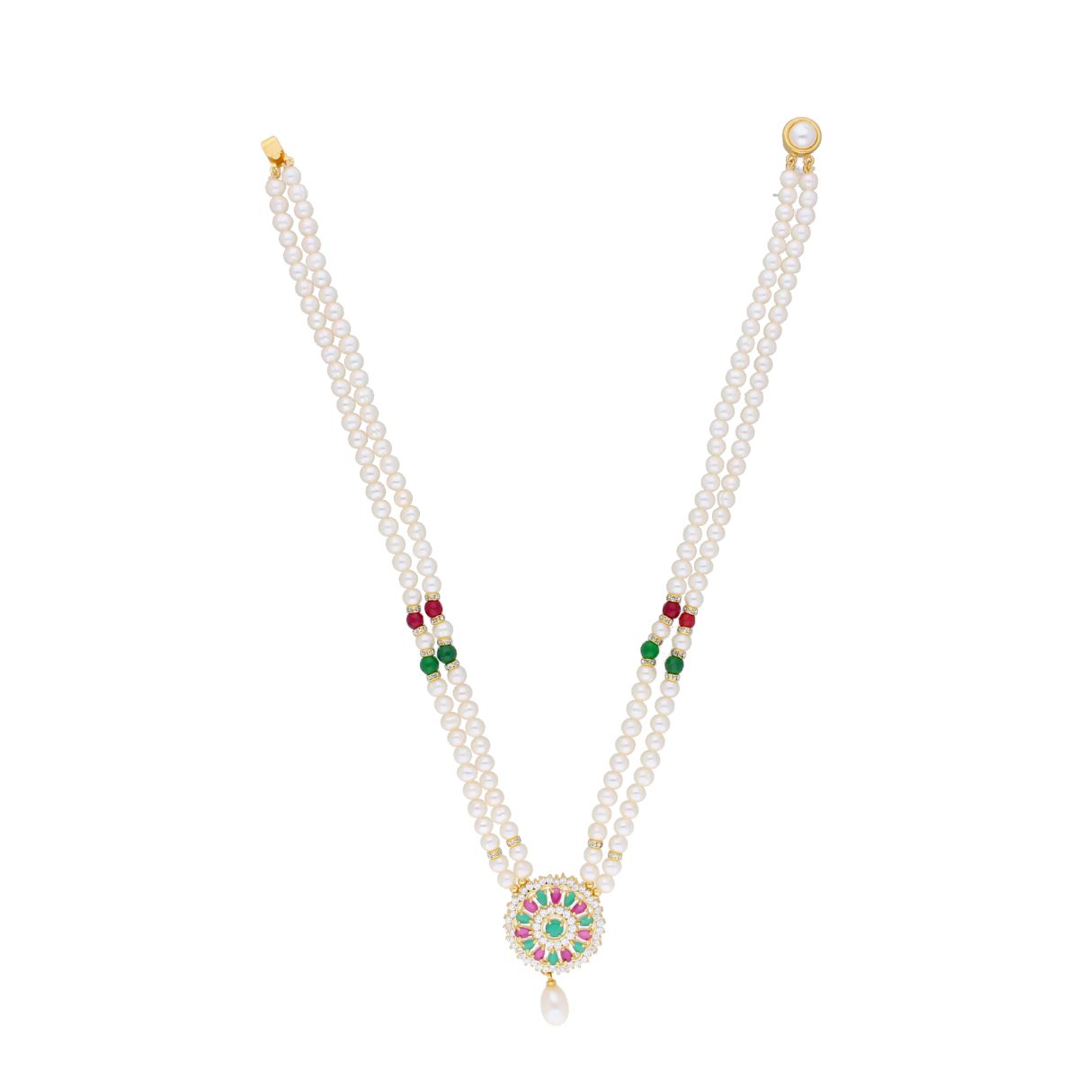 J Pearls Abeedha Pearl Set - Real Pearl Jewelry - Grab2buy
