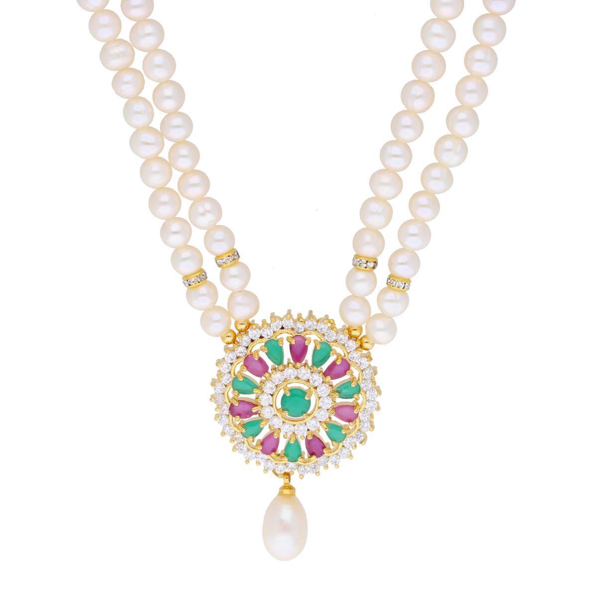 J Pearls Abeedha Pearl Set - Real Pearl Jewelry - Grab2buy