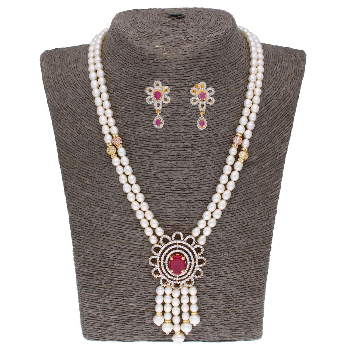 J Pearls Cancala Pearl Set - Real Pearl Jewelry - Grab2buy