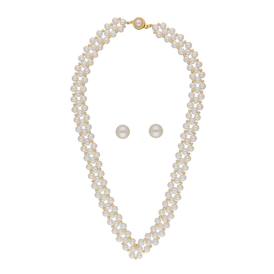J Pearls Foolan 1 Line Pearl Sets - Real Pearl Jewelry - Grab2buy