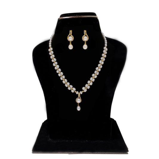 J Pearls Dharti 1 Line Pearl Sets - Real Pearl Jewelry - Grab2buy