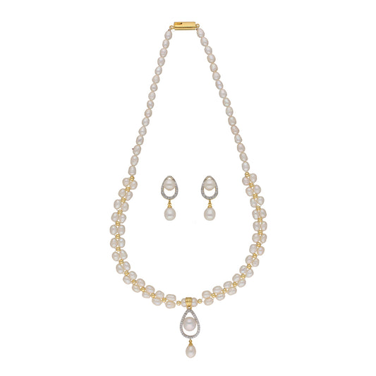 J Pearls Badarika 1 Line Pearl Sets - Real Pearl Jewelry - Grab2buy