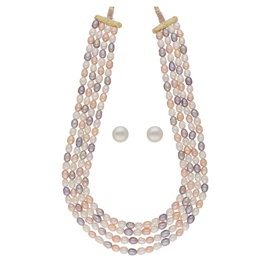J Pearls Freena 4 Lines Pearl Sets - Real Pearl Jewelry - Grab2buy